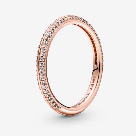 Pandora lucky bottle cap ring set! 14K gold plated and 925 silver Size 7 US - Picture 12 of 14